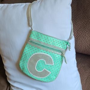 Little girls Justice Initial C purse w/hearts